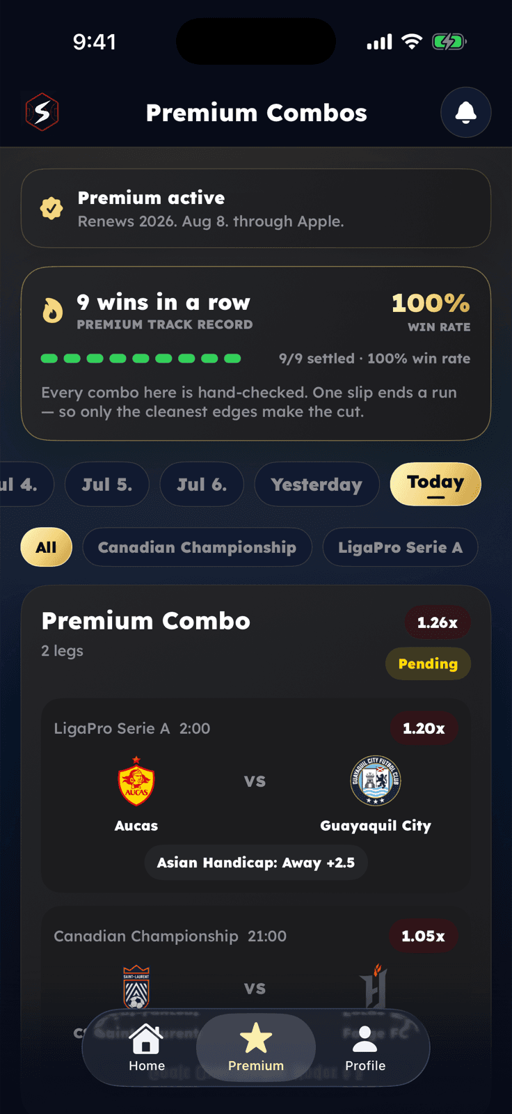 Savy's Tips Premium accumulator combos with the full board unlocked